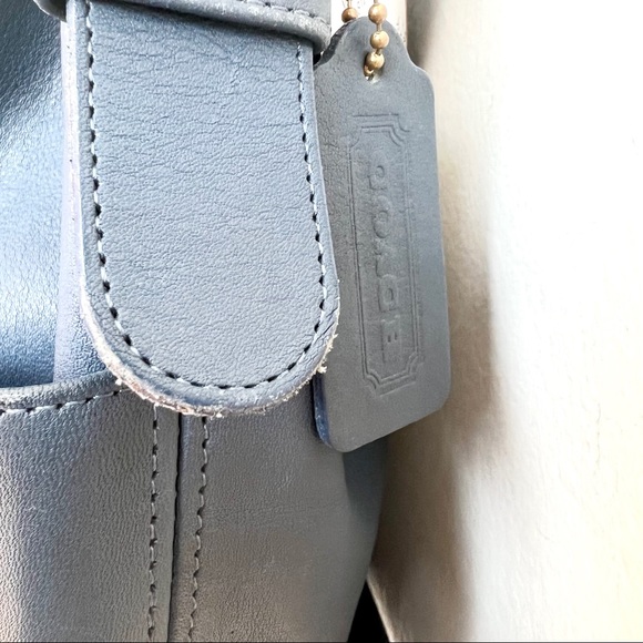 Coach Vintage Midnight Blue Two Pocket Drawstring Shoulder Bag - Picture 7 of 11